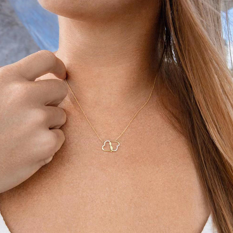 Rhinestone Heart Necklace