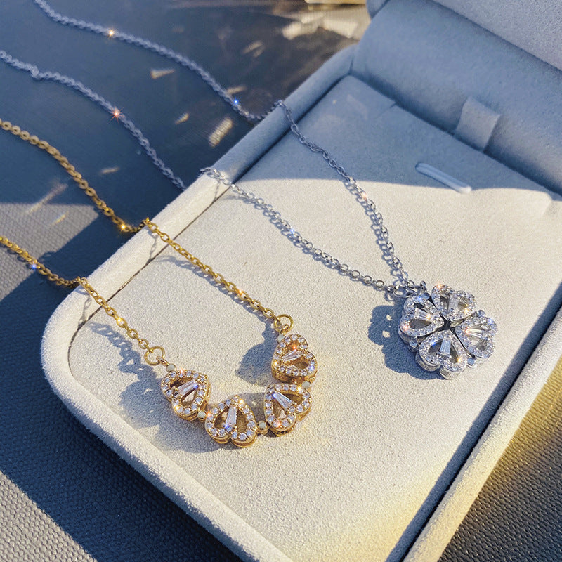 Heart-Shaped Clover Choker