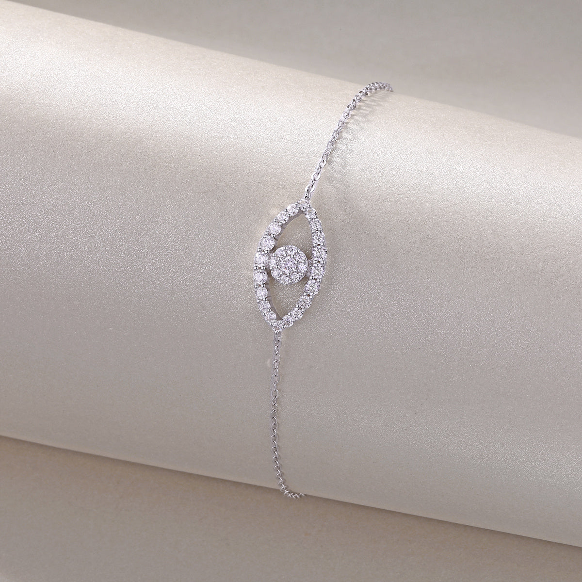 Mosan Diamond Silver Bracelet