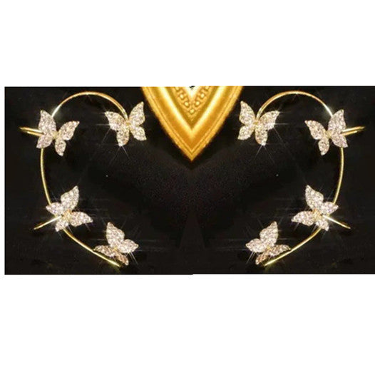 Butterfly Ear Clip & Hook Earrings