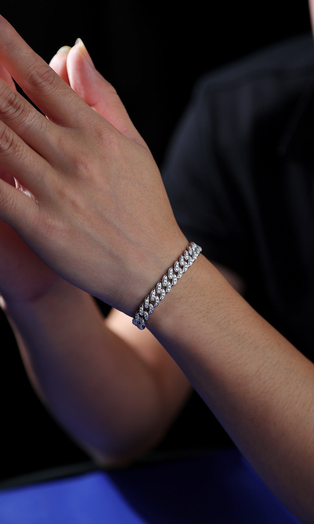 Elegant Diamond Silver Bracelet