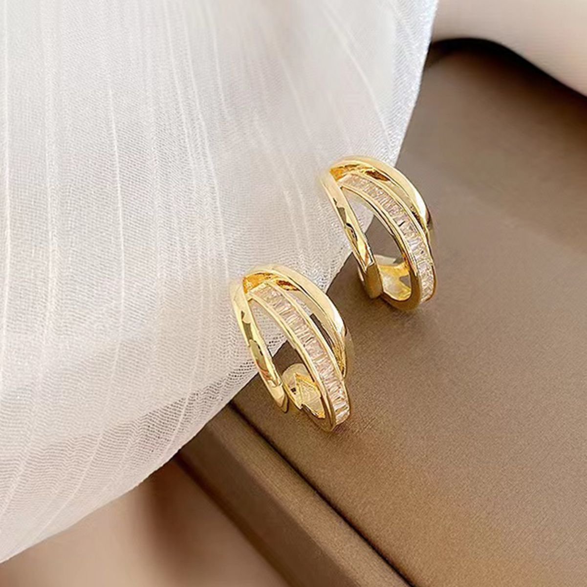 Trendy Zircon Stud Earrings for Women