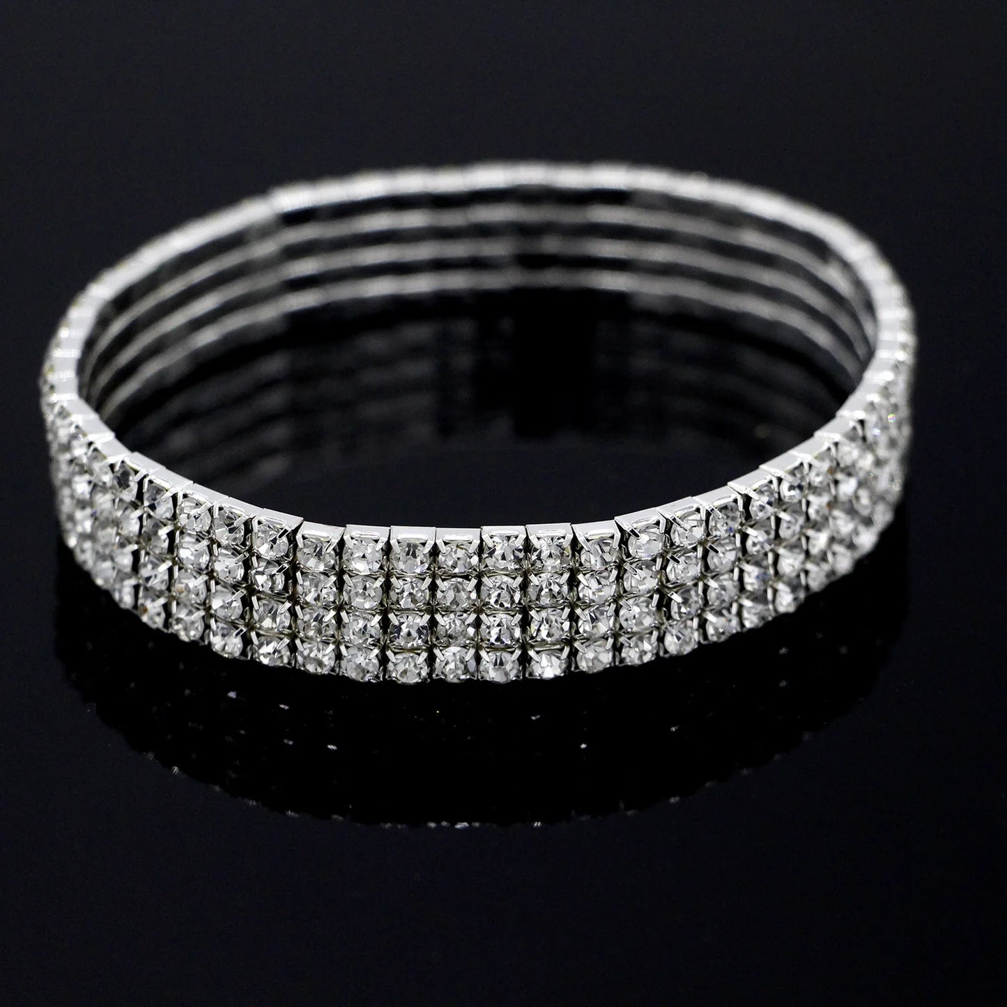 Sparkling Rhinestone Tennis Anklet