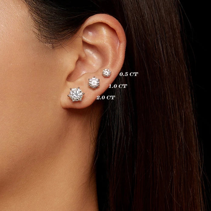 Elegant Moissanite Engagement Earrings