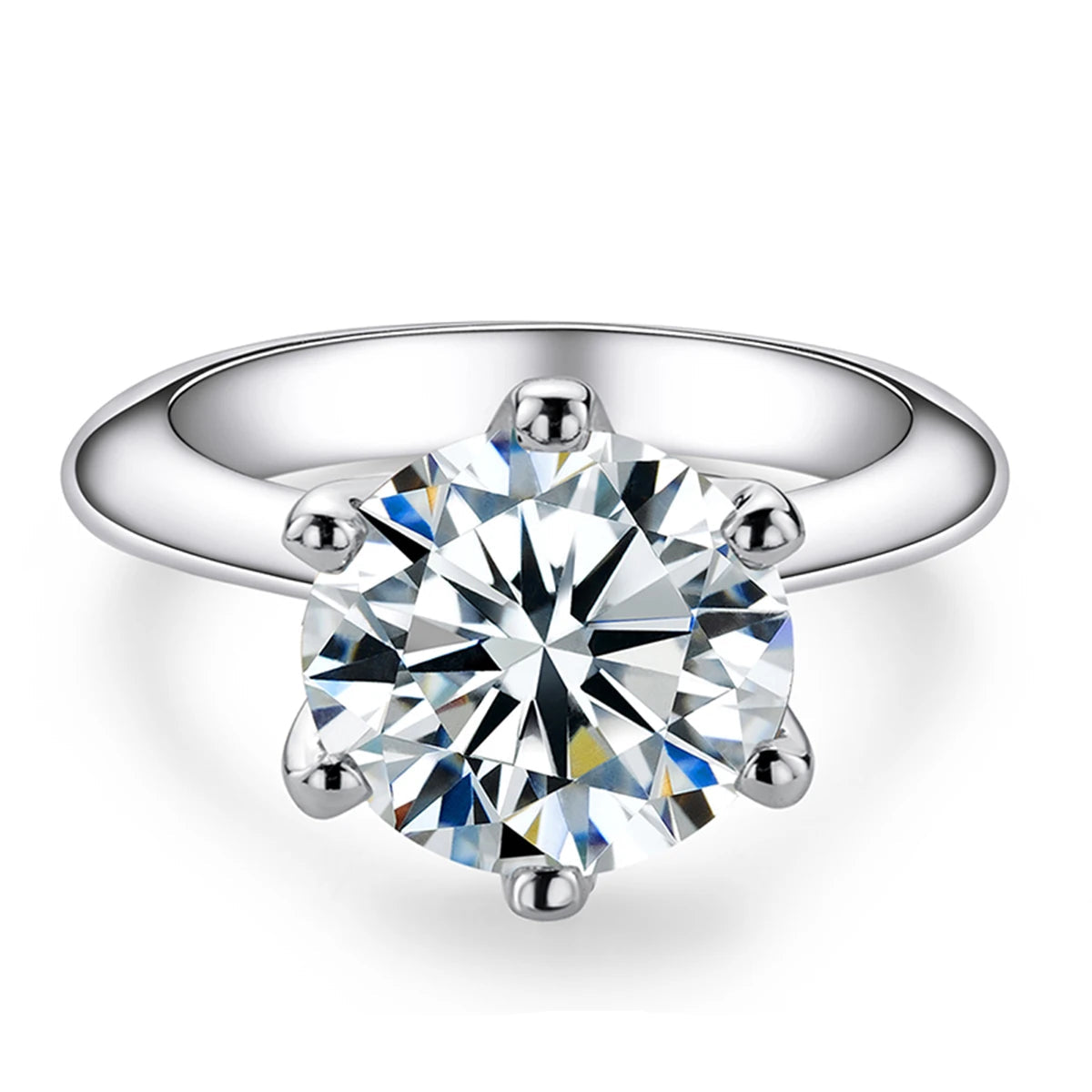 Sterling Silver Moissanite Ring