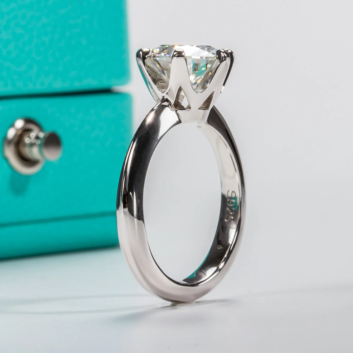 Sterling Silver Moissanite Ring