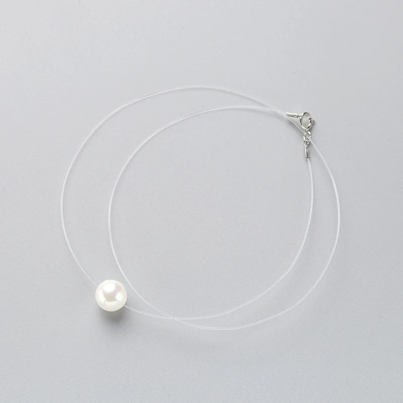 Sterling Silver Crystal and Pearl Pendant Necklace