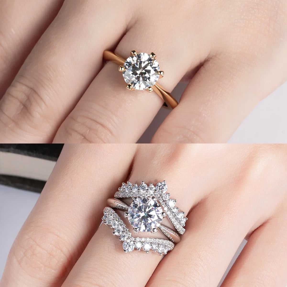 Sterling Silver Moissanite Ring
