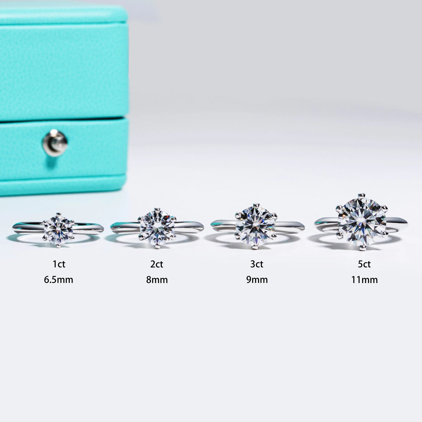 Sterling Silver Moissanite Ring