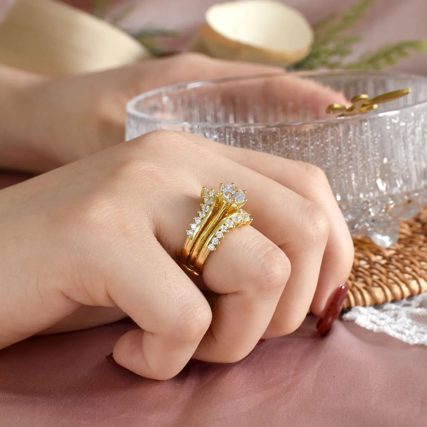 Classic Yellow Gold Bridal Ring Set