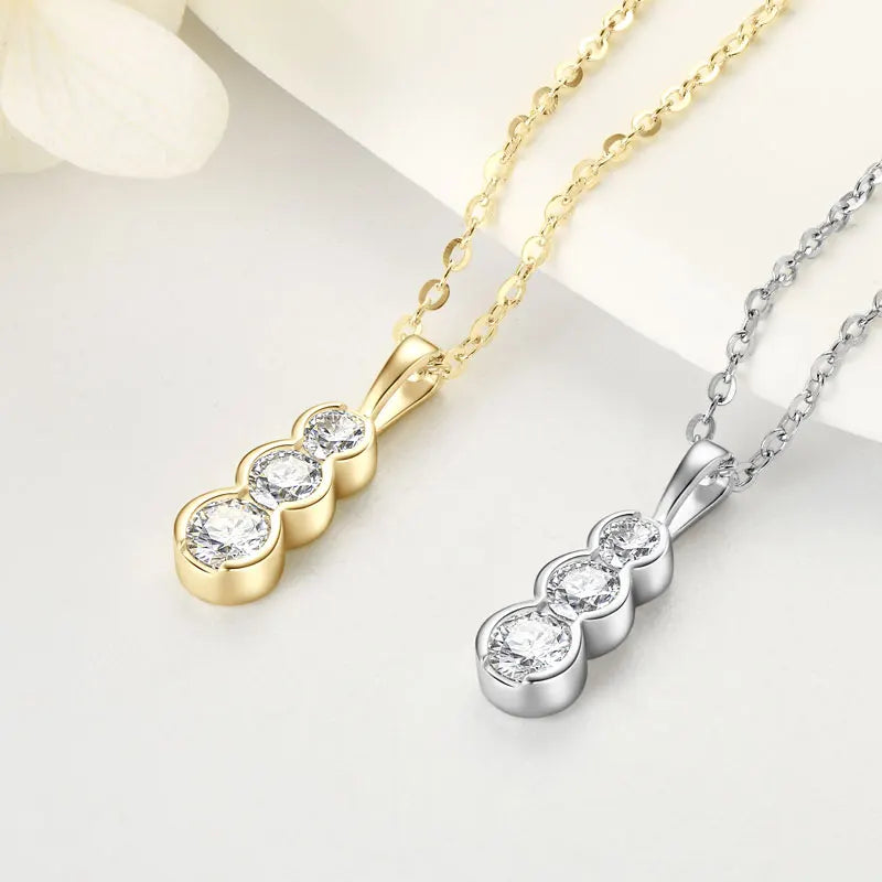 18K Gold Plated D Color Moissanite Necklace
