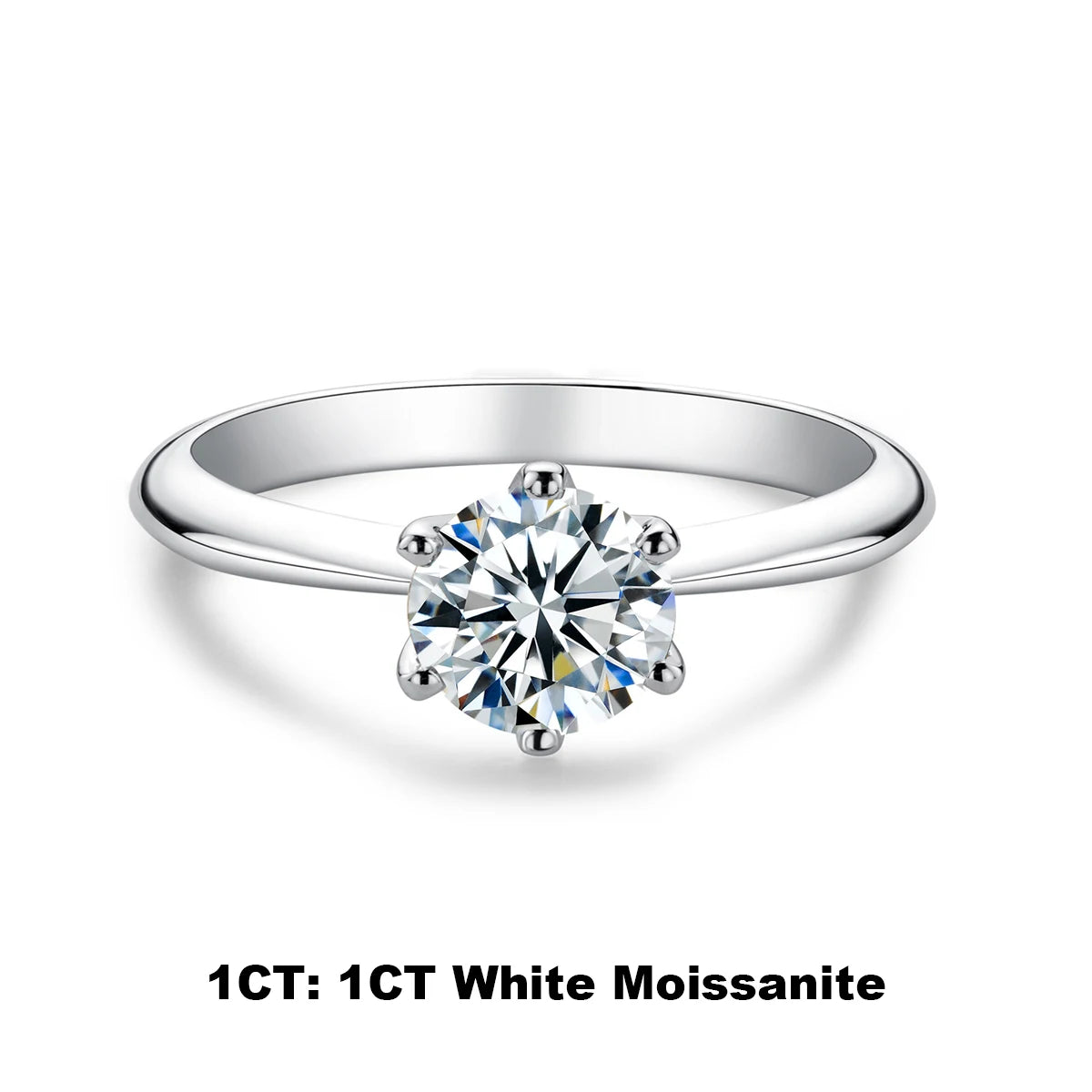 Sterling Silver Moissanite Ring