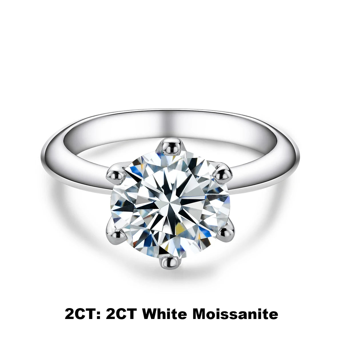 Sterling Silver Moissanite Ring