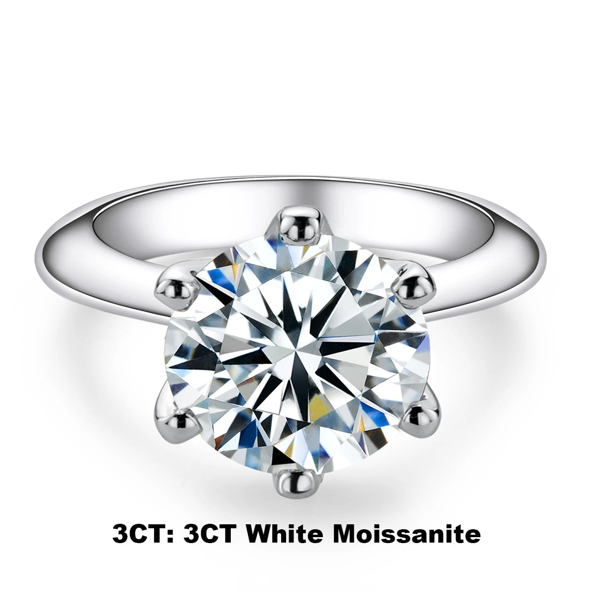 Sterling Silver Moissanite Ring