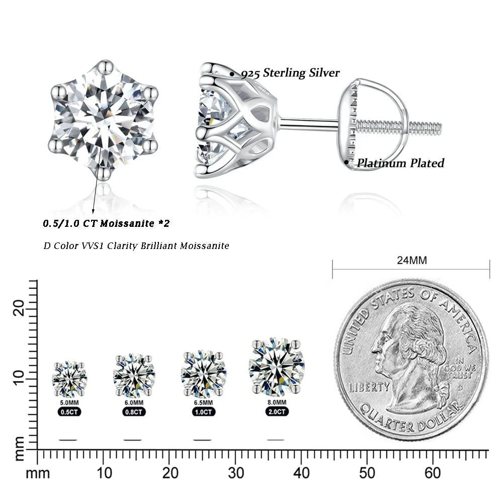 Elegant Moissanite Engagement Earrings