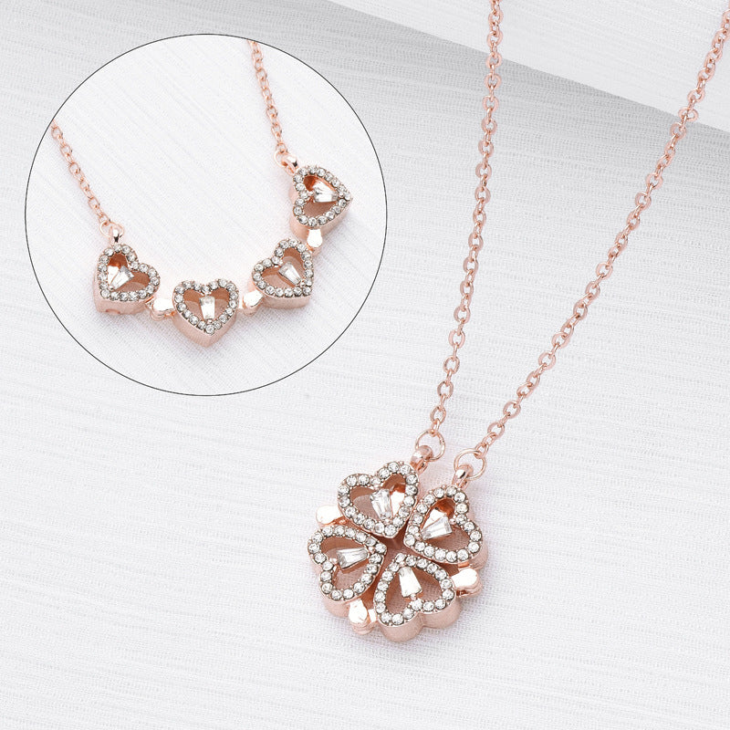 Heart-Shaped Clover Choker