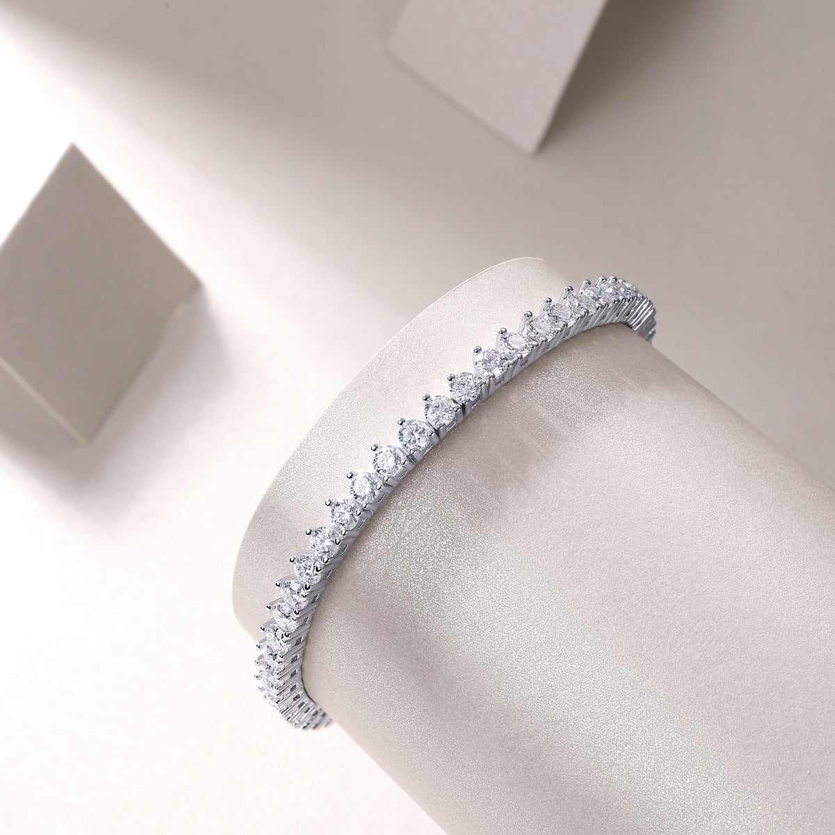 Luxe Silver Gem Bracelet