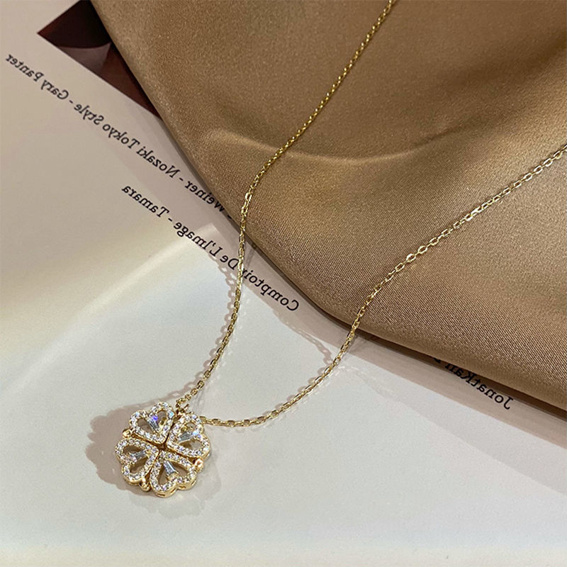Heart-Shaped Clover Choker