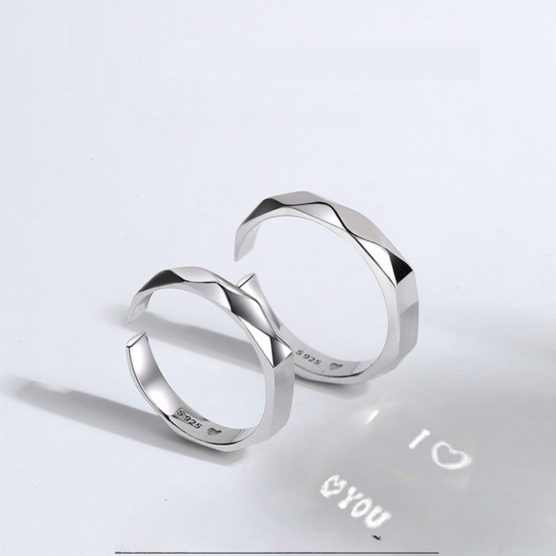 Love Pattern Engagement Ring