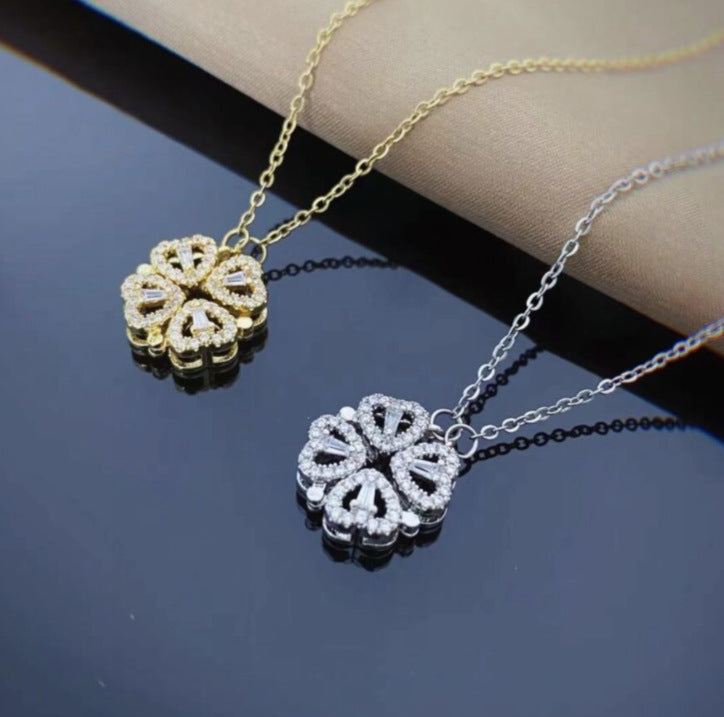 Heart-Shaped Clover Choker