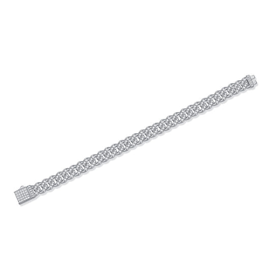 Elegant  Diamond Silver Bracelet