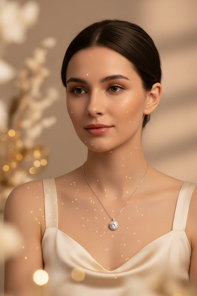 Classic Moissanite Necklace for Women