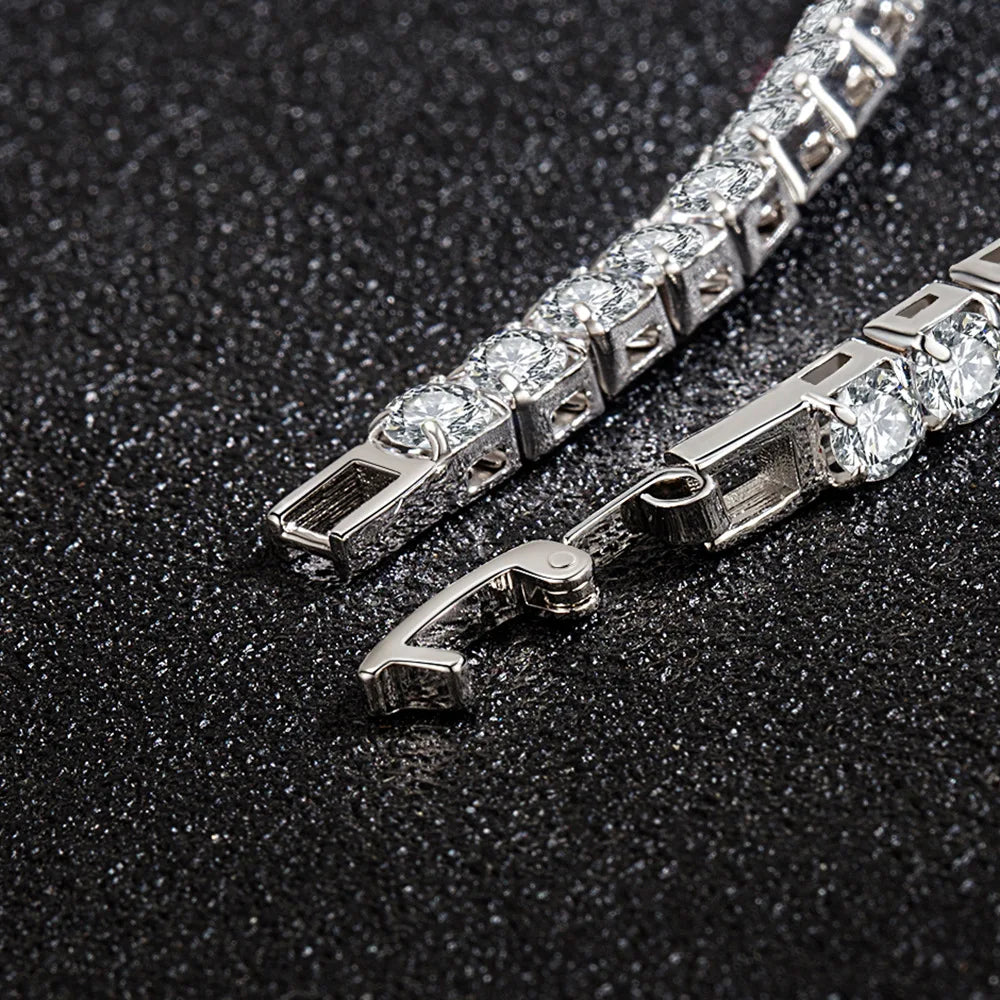 Elegant Silver CZ Bracelet