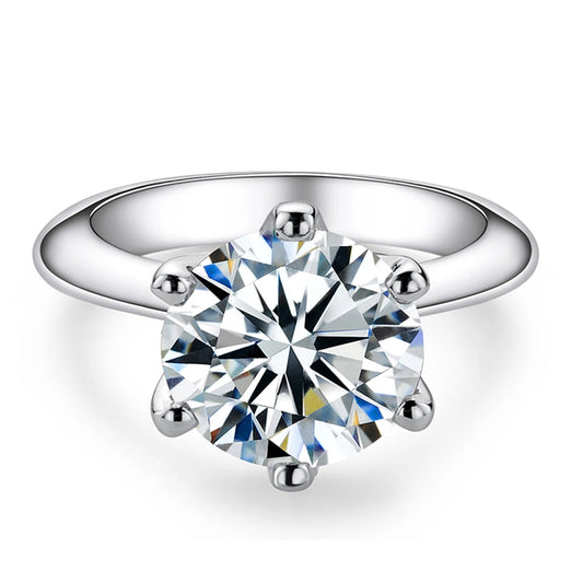 Sterling Silver Moissanite Ring