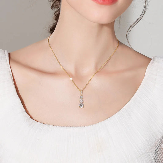 18K Gold Plated D Color Moissanite Necklace
