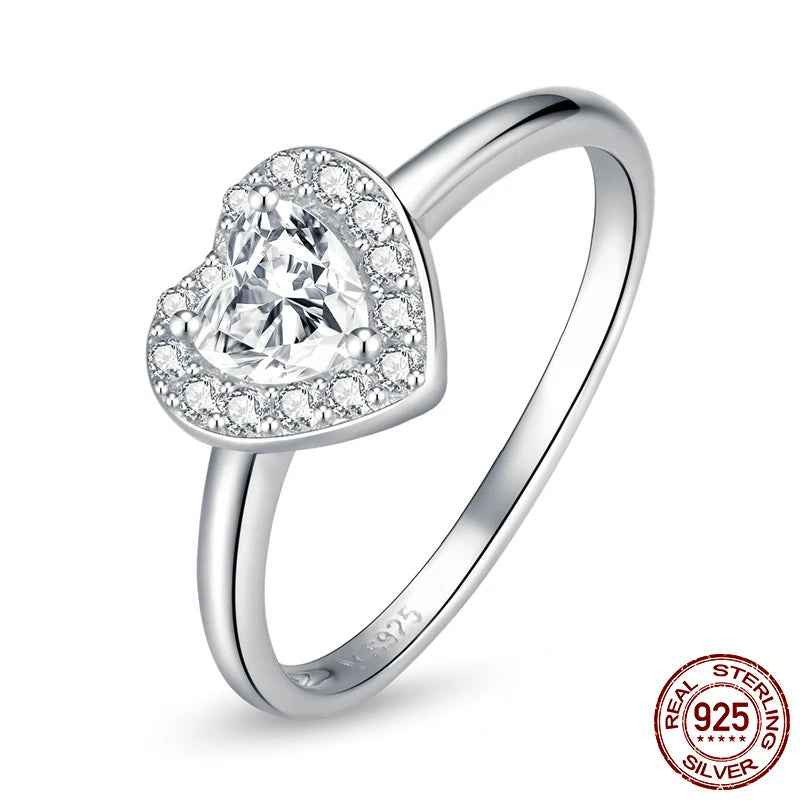 Crystal Heart Ring for Women