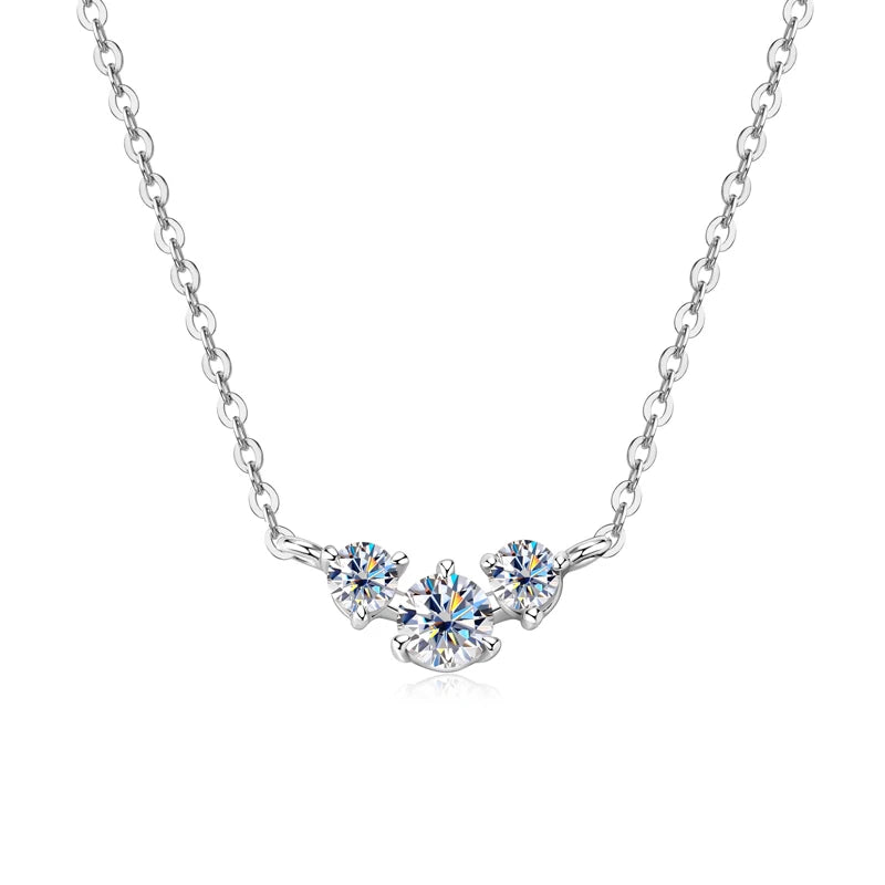 18K Gold Plated Moissanite Necklace for Women