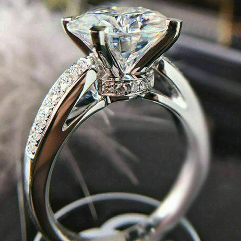 Elegant Cubic Zirconia Engagement Ring