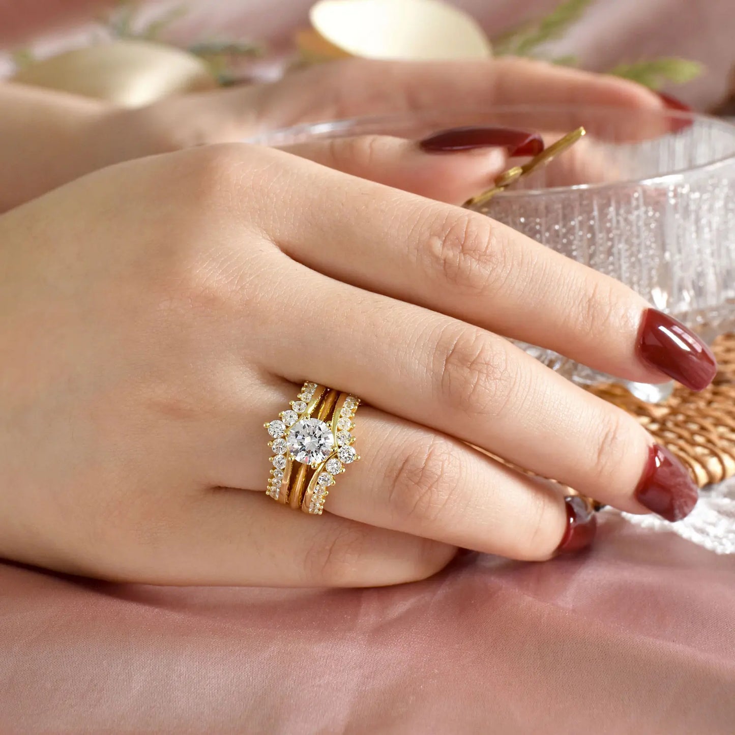 Classic Yellow Gold Bridal Ring Set