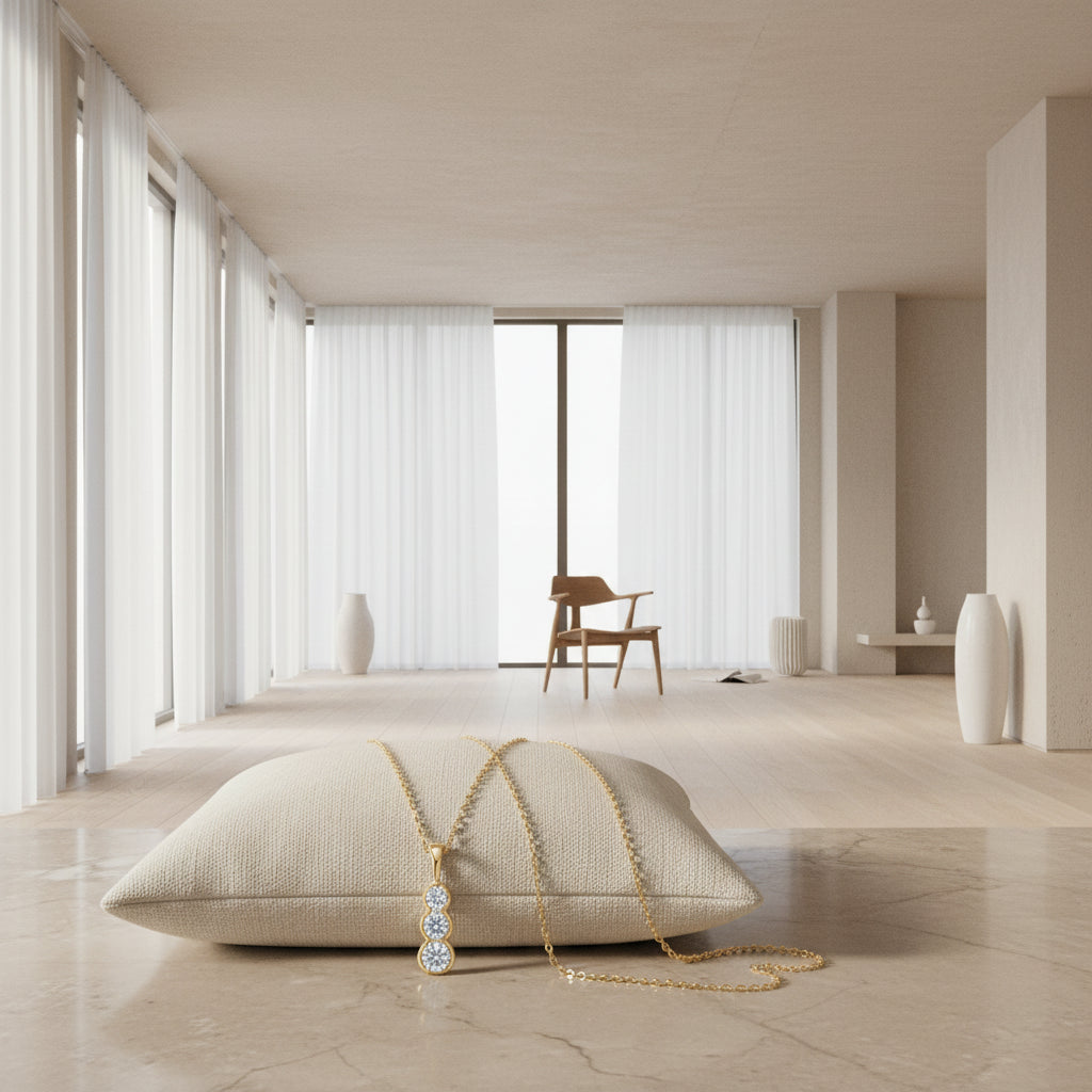 18K Gold Plated D Color Moissanite Necklace