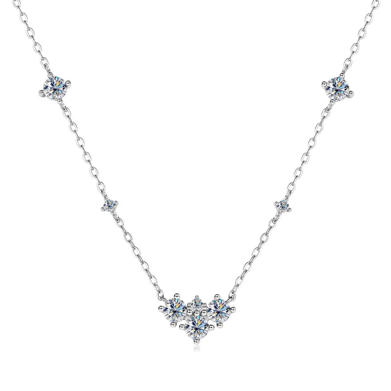 18K Gold Plated Moissanite Necklace for Women