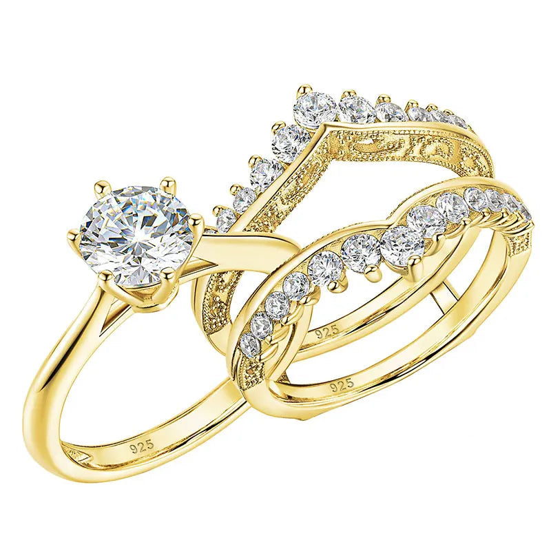 Classic Yellow Gold Bridal Ring Set