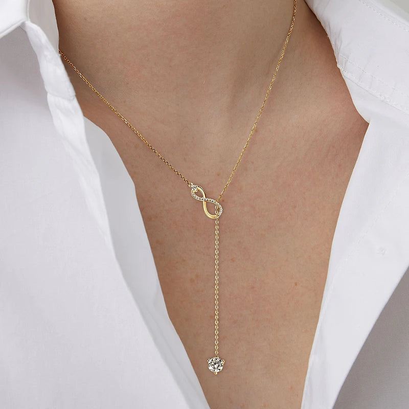 Silver Infinity Necklace for Women