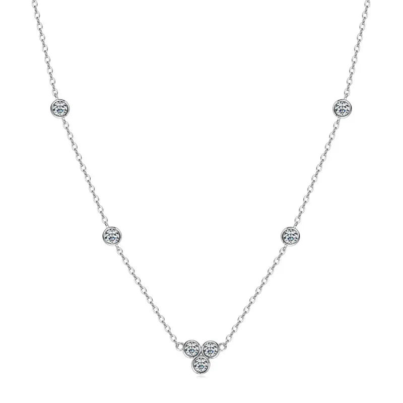 18K Gold Plated Moissanite Necklace for Women
