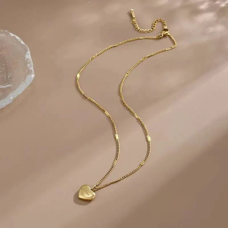 Women’s Gold Heart Pendant - GulnarStar