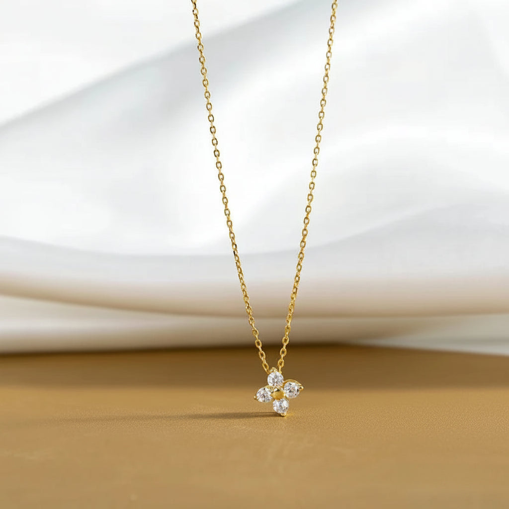 Women's 925 Sterling Silver Sparkle Necklace