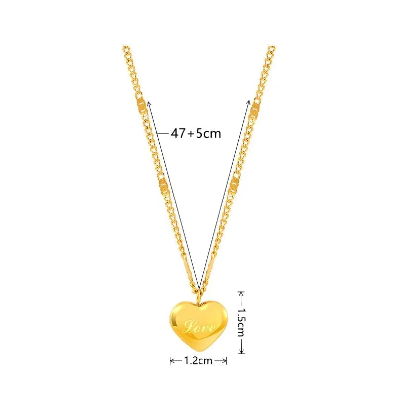 Women’s Gold Heart Pendant - GulnarStar