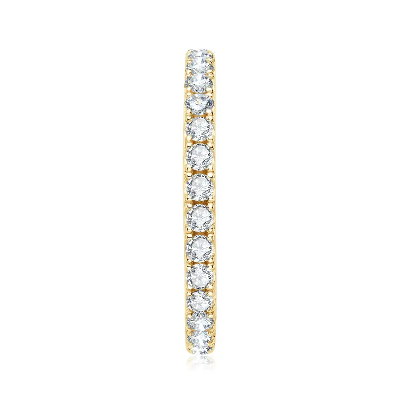 Gold-Plated Moissanite Eternity Ring