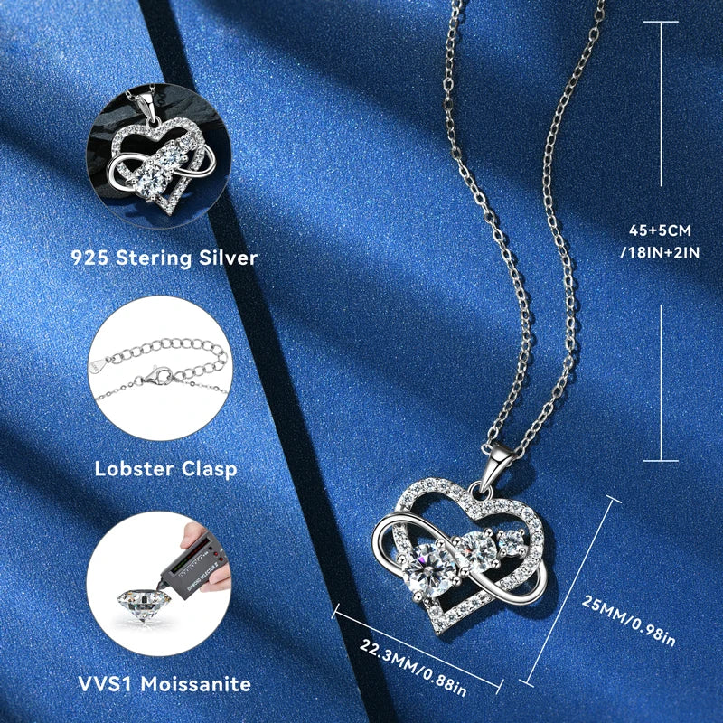 Women’s Moissanite Love Necklace