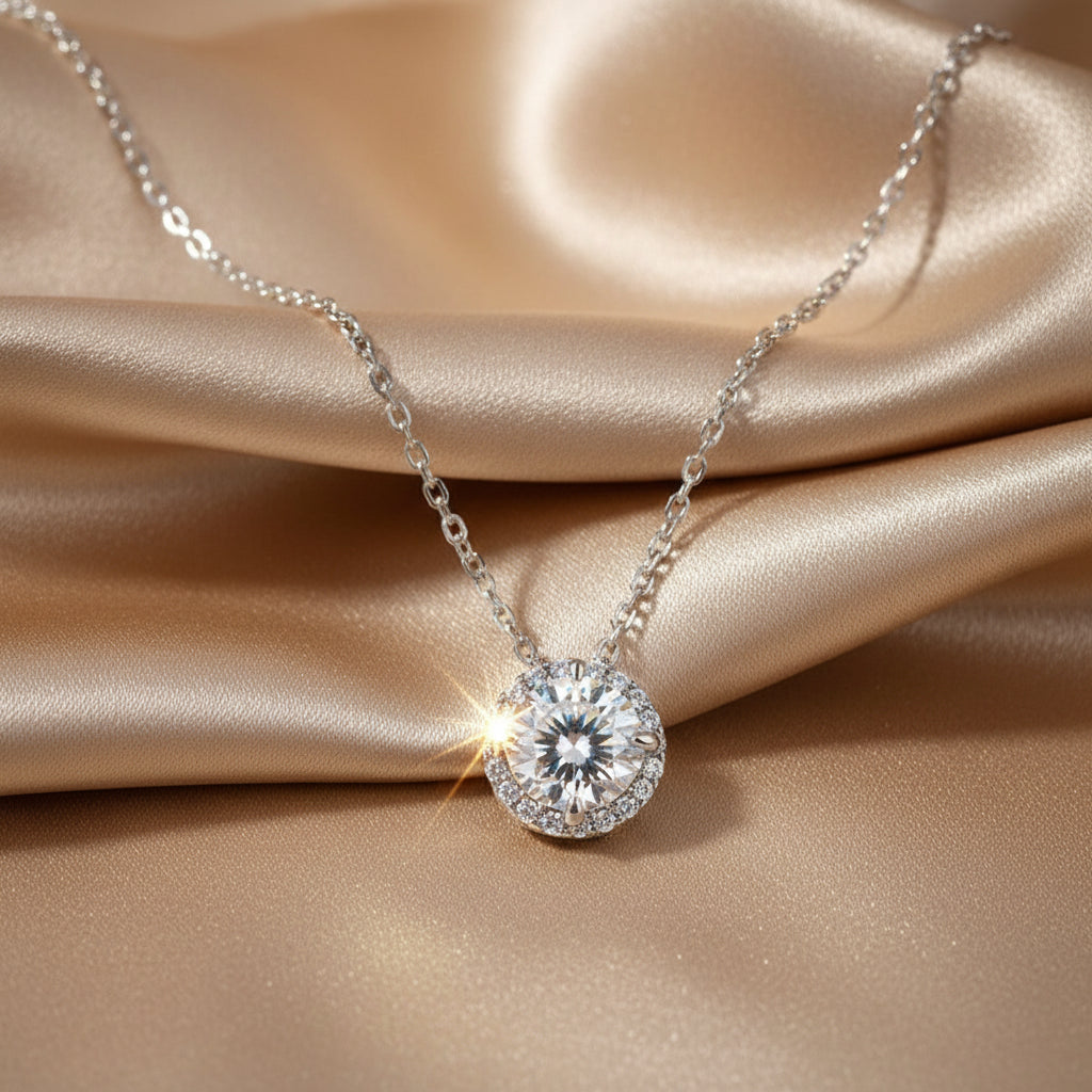 Classic Moissanite Necklace for Women