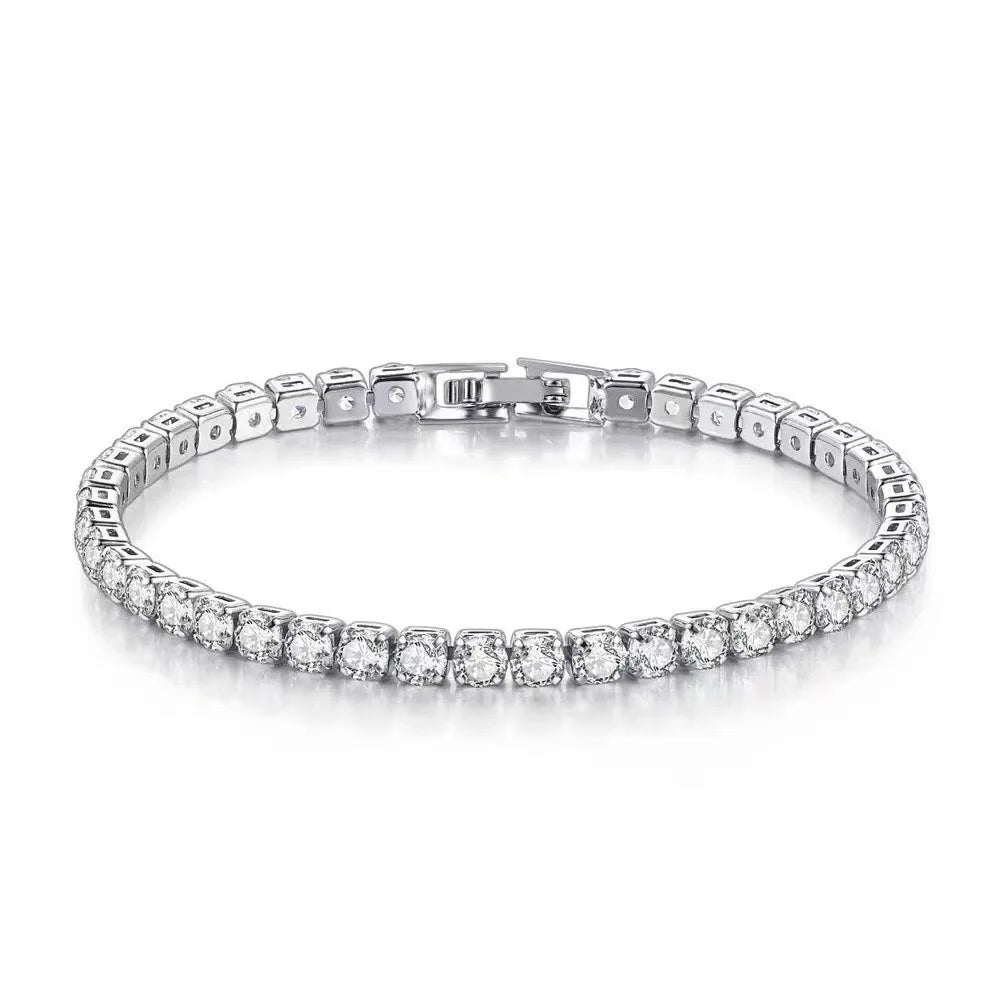 Elegant Silver CZ Bracelet