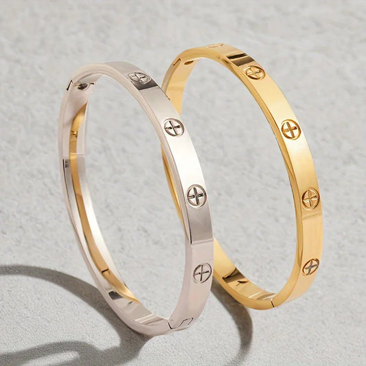 Stylish Gold & Silver Couple Bracelet - Holiday Gift