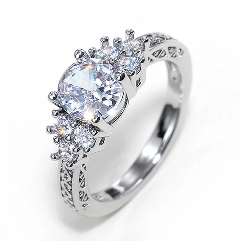 Elegant Cubic Zirconia Engagement Ring