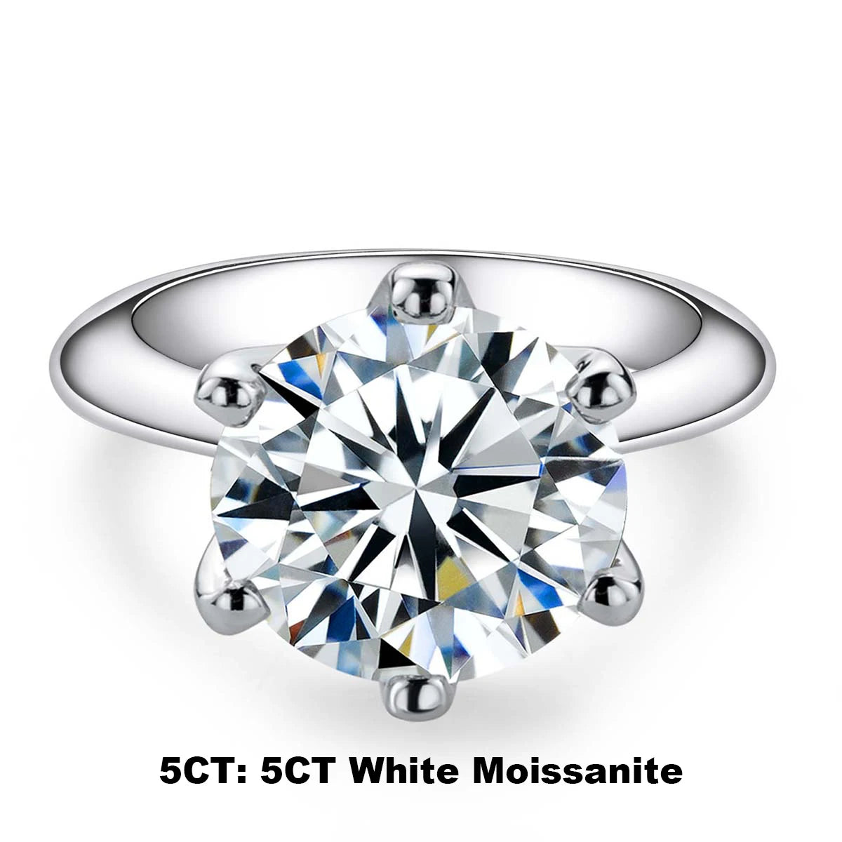 Sterling Silver Moissanite Ring
