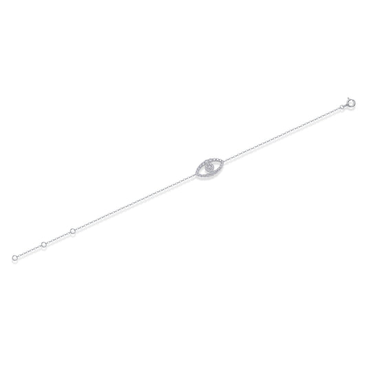 Mosan Diamond Silver Bracelet