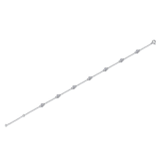 Smart Bubble Moissanite Silver Bracelet